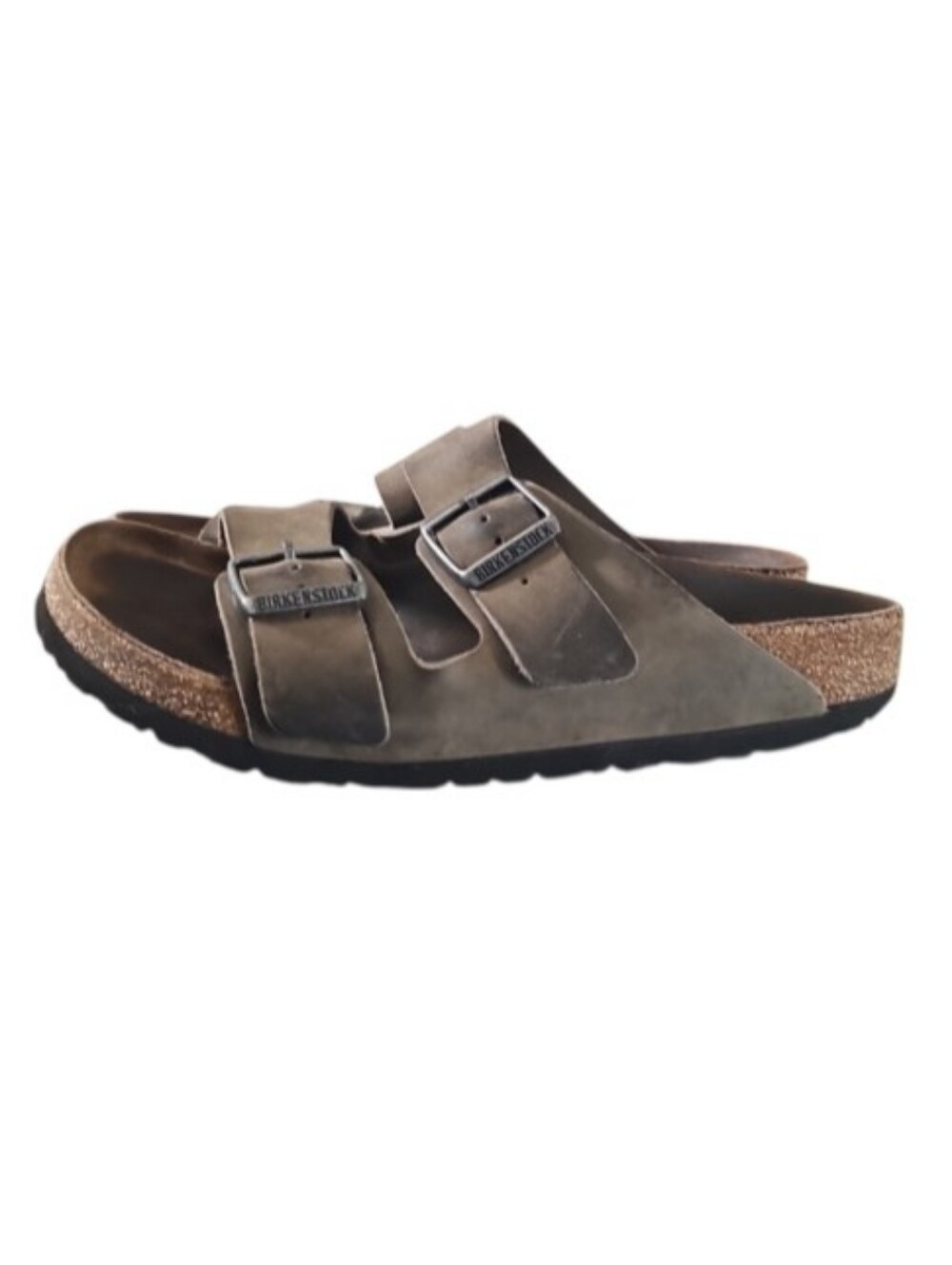 Birkenstock Arizona Sandals EU 41 Brown Leather Two Strap Cork Footbed Unisex